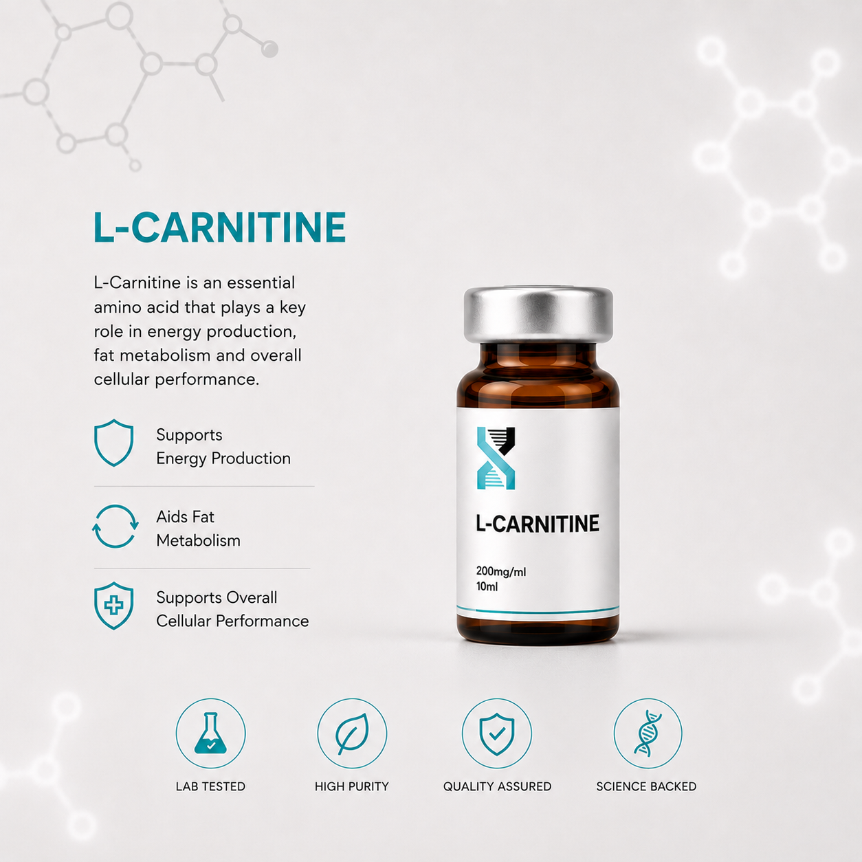 Nova L-Carnitine Vial | 10ml (200mg/ml)