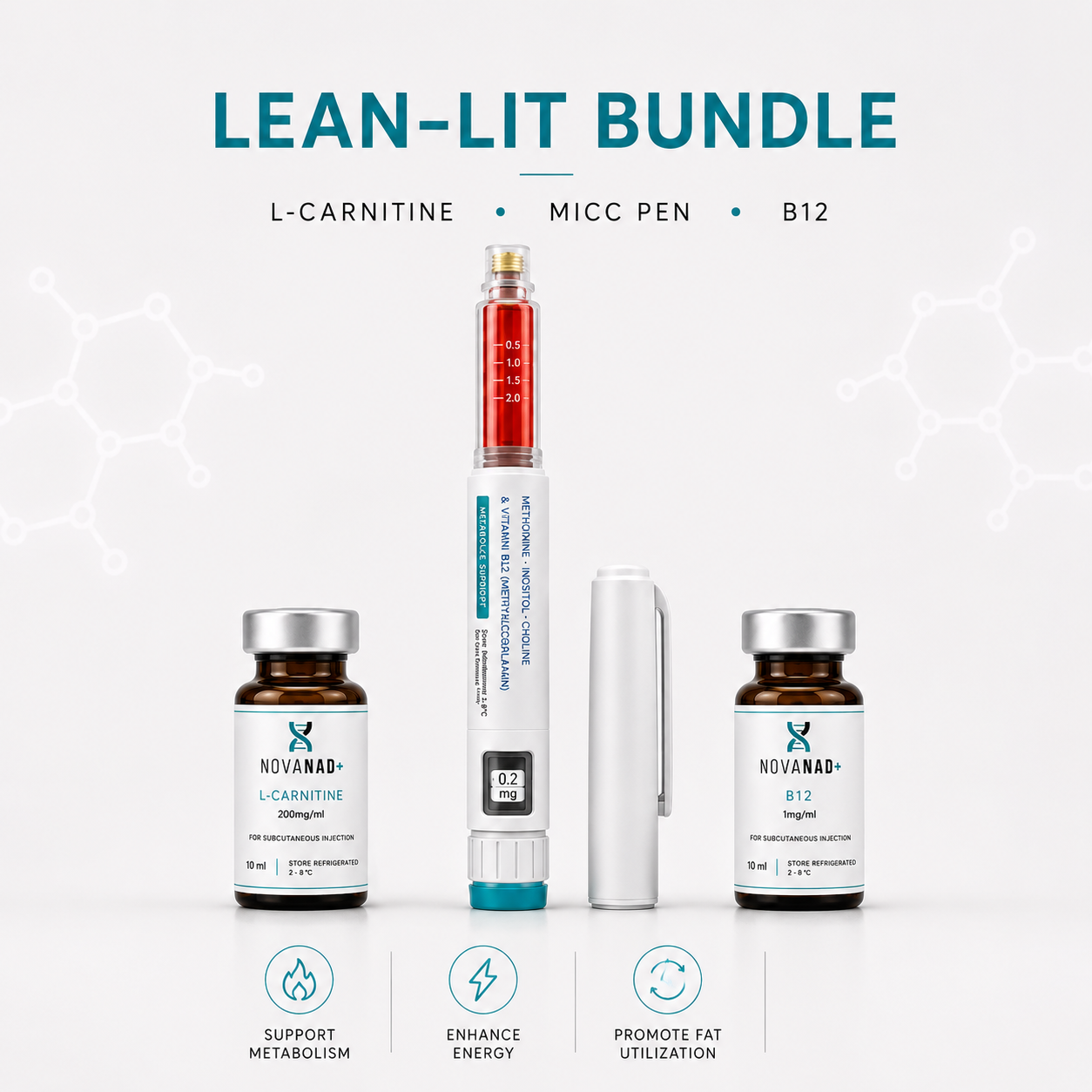 Lean & Lit Bundle | L-Carnitine, MICC & B12